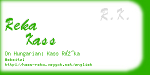 reka kass business card